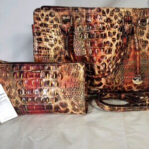2 pc. BRAHMIN SMALL FINLEY TARTAN ANIMAL PRINT PURSE-NWT DAISY BAG
